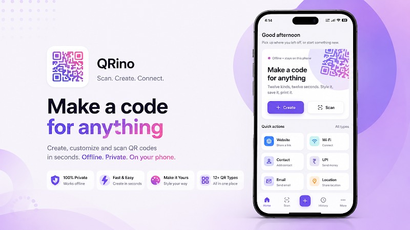 QRino creating a custom QR code